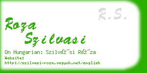 roza szilvasi business card